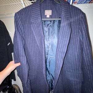 American Eagle Outfitters Navy Pinstripe Blazer